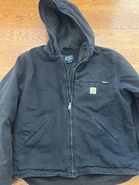 Carhartt Men's L Washed Duck Jacket Sherpa lined model 0J4392-M